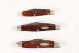 (3) CASE XX Vintage Pocket Knives - no numbers