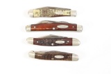 (4) CASE XX Pocket Knives: 62109, 62087 & ?