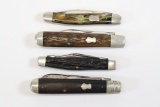 (4) Vintage Winchester Three Blade Pocket Knives
