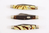 (3) Vintage Schrade Two-Blade Jack Knives