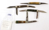 (4) Vintage Jack & Stockman Knives