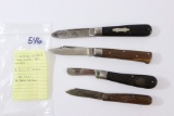 (4) Vintage Swell End & Traditional Jack Knives