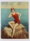 c.1900's Swimsuit Model Advertising Print