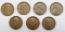 (7) 1909 vdb Lincoln Cents
