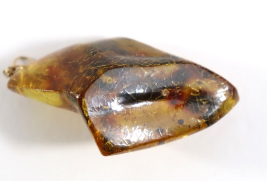 Large Baltic Amber Pendant (2 1/2" Long!)