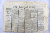 Rare! April 15, 1865 Lincoln Newspaper