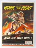 WWII Warner & Swasey Propaganda Poster