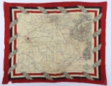 WWI 1914 German Patriotic Map Scarf
