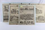 Group of (6) 1875 Iowa Lithographs