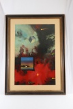 Antique Framed Abstract Oil Painting