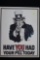 Rare 1968 Uncle Sam/Birth Control Poster