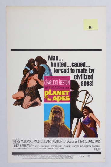 Planet of the Apes/1968 Window Card