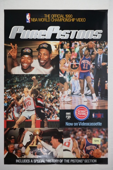 Detroit Pistons 1990 Promotional Poster