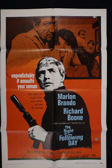 Night of the Following Day 1969 1-Sheet