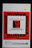 Lawrence Olivier 1966 Window Card