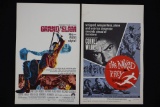 2 1960's Action Film Window Cards