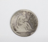 1858 Silver Liberty Seated Half Dollar