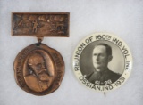 (2) Indiana Civil War Vet Badges/Pins