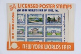 1939 World's Fair Poster Stamp Set