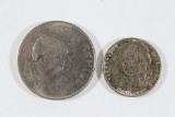 Nazi 1936 5M Silver & 1965 Churchill Coins