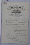 1876 USN Official Promotion Document