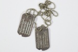 Pair WWII Worcester, Mass. NOK Dog Tags