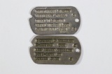 Two Different WWII Ohio NOK Dog Tags