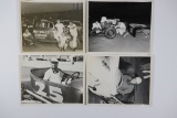 Lot of (4) 1950's Original Race Car Photos