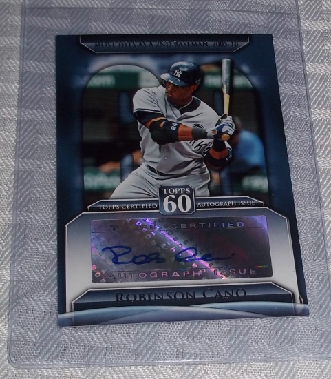 2011 Topps 60th Autographed Issue Robinson Cano Yankees Insert