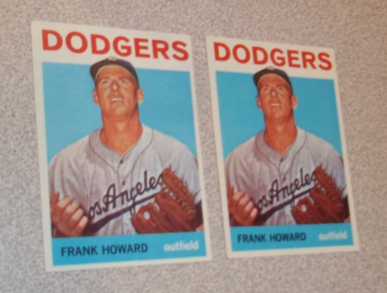 1964 Topps Baseball Pair #371 Frank Howard Dodgers Cards