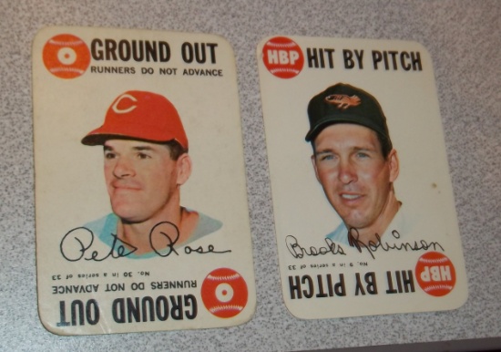 1968 Topps Baseball Game Insert Stars Brooks Robinson & Pete Rose