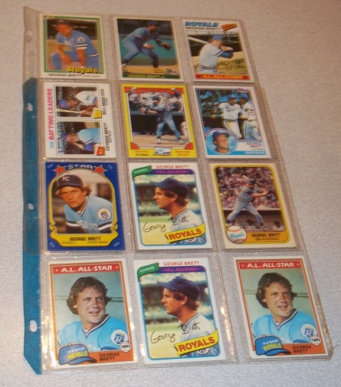12 George Brett Baseball Cards Lot Royals HOF 1970s