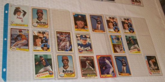 18 Nolan Ryan Baseball Cards Lot w/ 1979 Topps Angels HOF