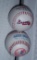 (2) Rawlings Official MLB Baseball Pair Braves & Yankees Logos Unsigned Great For Autographs
