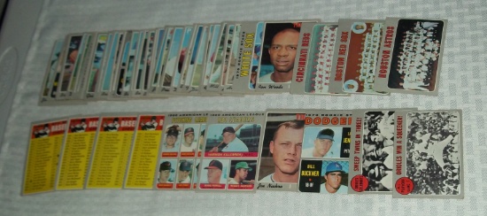 1970 Topps Baseball 50+ Card Lot Checklists Unmarked Leaders Buckner RC Teams
