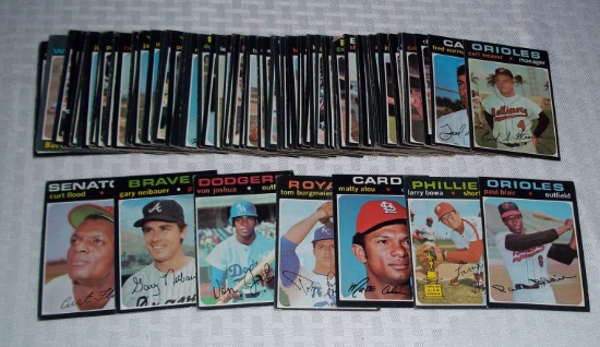1971 Topps Baseball 75+ Card Lot Semi Stars Rookies