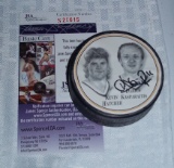 Autographed Special NHL Hockey Puck Penguis Darius Kasparaitis JSA COA