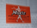 Vintage 1940s Ted Williams Moxie Soda Bottle Unused Label Red Sox Baseball HOF