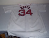 Majestic David Ortiz Baseball Button Down Stitched Jersey Big Papi XL Boston Red Sox
