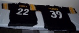 2 Pittsburgh Steelers NFL Football Printed Jerseys Duce Staley & Willie Parker
