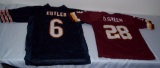 2 NFL Football Jerseys Jay Cutler & Darrell Green Bears Redskins Smaller Sizes