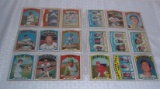 1972 Topps Baseball 36 Card Lot Sheets Good Value Leaders