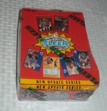 1991-92 Fleer NBA Basketball Complete 36 Packs Unopened Box Update Series Possible GEM MINT Cards
