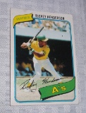 1980 Topps Baseball Rookie Card Rickey Henderson A's HOF RC