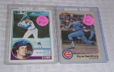 1983 Fleer & Topps Ryne Sandberg Rookie Cards RC Pair Cubs HOF