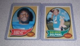 1970 Topps NFL Football Pair Bubba Smith RC & Bob Griese HOF Stars