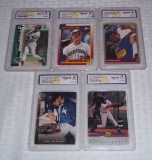 5 Baseball GRADED Cards Jeter RC Griffey Jr Ichiro Petitte Manny Ramirez