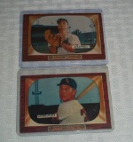 1955 Bowman Baseball Card Pair Maxwell & Merriman
