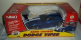 Nikko Radio Control Dodge Viper R/C Car Blue w/ Box 1/16 Scale 27 MHz 16264