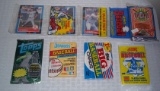 Unopened Baseball Card Packs Rack Lot